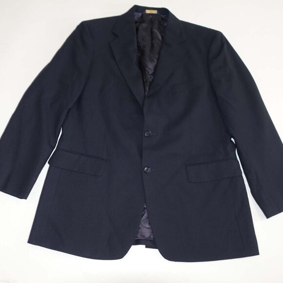 Brooks Brothers Men's Stretch Suit Jacket Size 42 Regular Navy Blue Wool Blazer - Picture 1 of 8